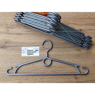 Плечики з поворотним гачком (сірі) 39х0,7см